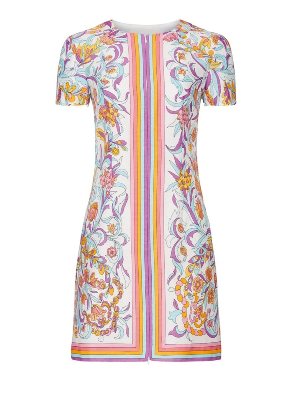 Trina Turk Arboretum Multi Floral-Stripe  Dress